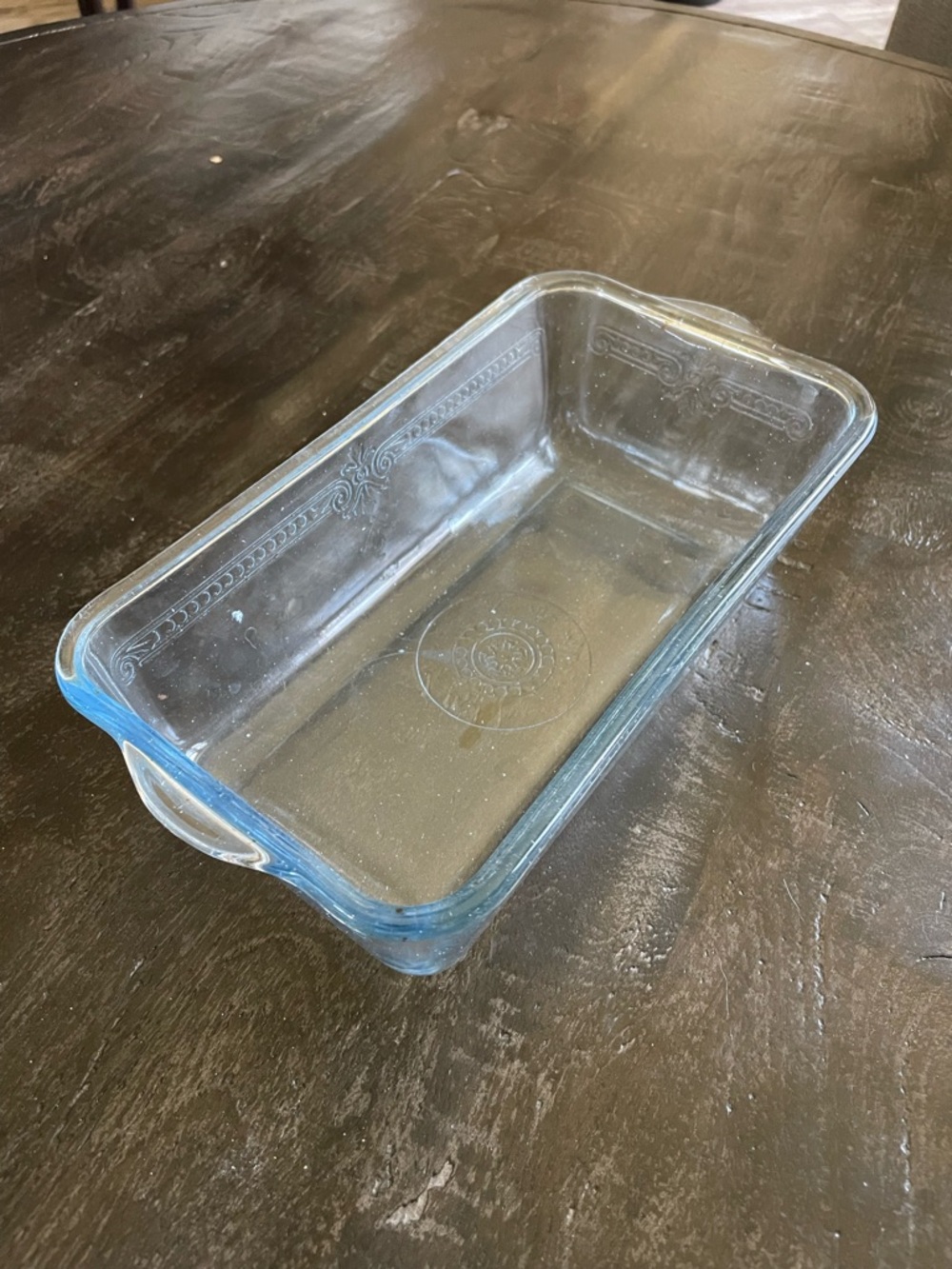 Vintage Light Blue Glass Loaf Pan